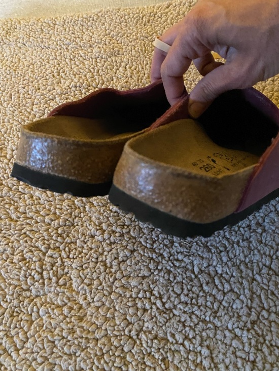 Birkis Amsterdam Plum Leather Slip-On Clog size 40! - Picture 10 of 13